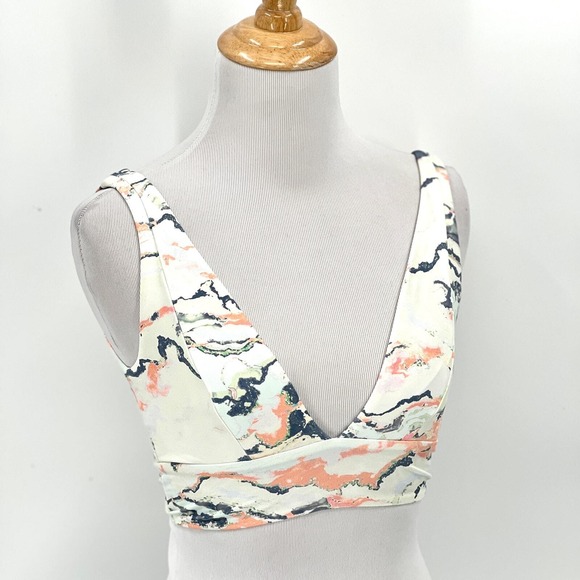 Maaji Other - MAAJI Reversible Triangle Bikini Top Small Gray Sunray Catcher Lace Up Swimsuit